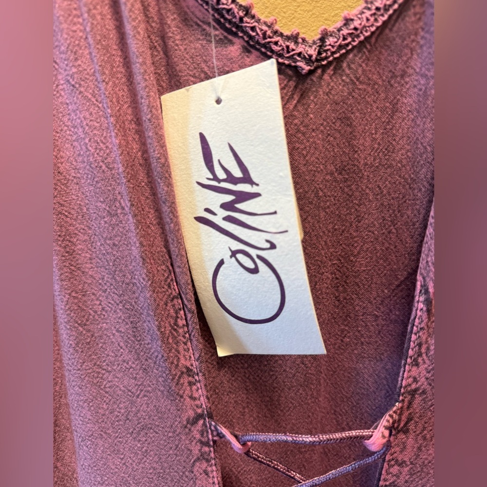 NWT Tank style dress w/ asymmetrical hem. Purchased in Sedona AZ, never worn. - Picture 3 of 5